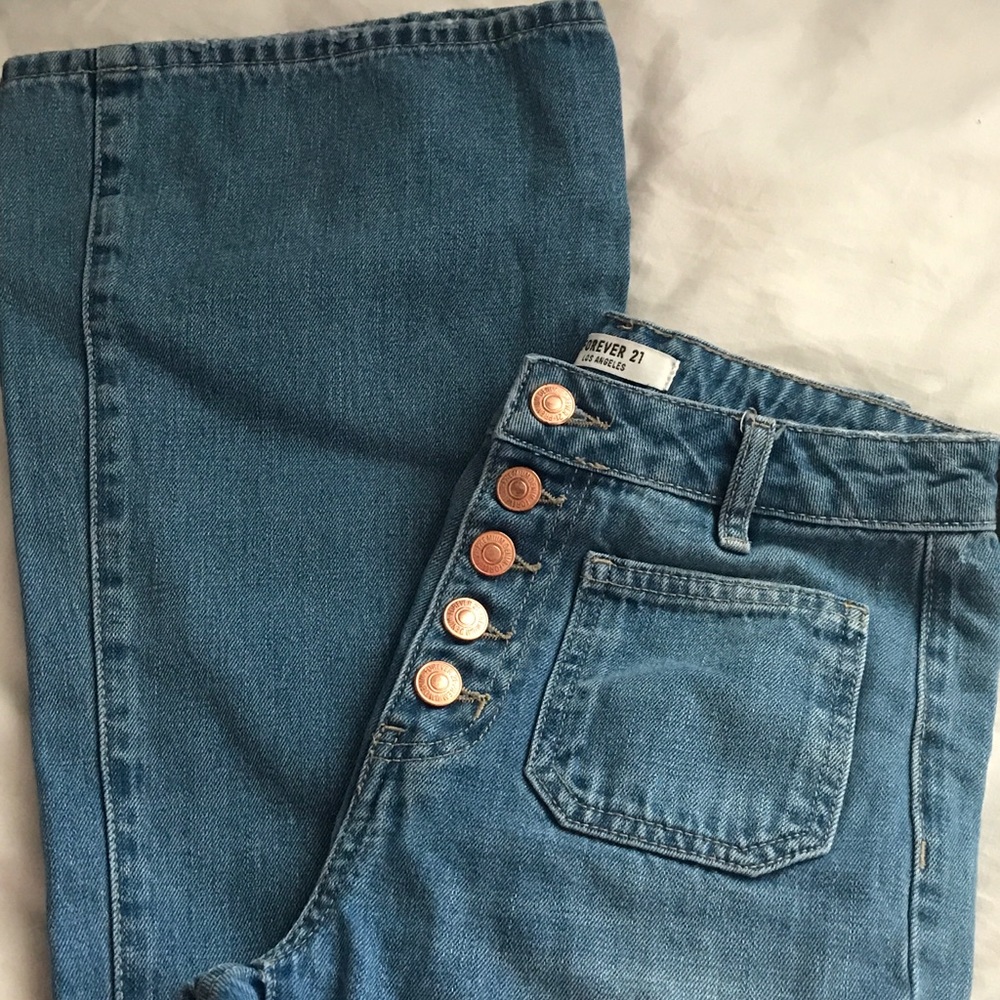 High Rise Light Denim Wash Jeans